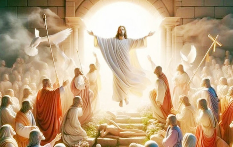 Ilustrasi kebangkitan Yesus Kristus. Foto: Istimewa